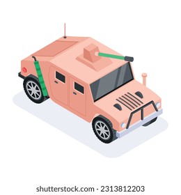 Set of Public Transport Isometric Icons 


