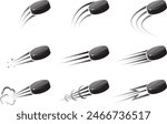 Set of pucks for hockey game. Stock vector illustration
