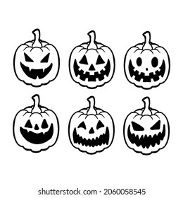 Set of pumkin vector illustration