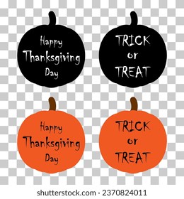 Set of Pumpkin Halloween icon vector. October celebration flat silhouette illustration design .
