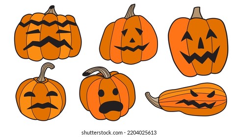 happy pumpkin face clipart yelling