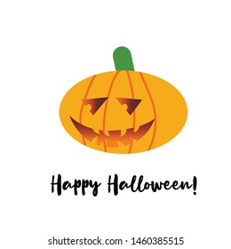Set pumpkin on white background. The main symbol of the Happy Halloween holiday. 