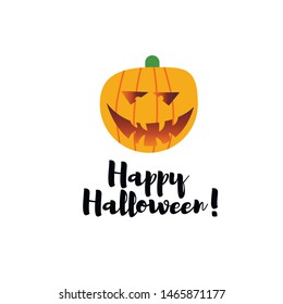 Set pumpkin on white background. The main symbol of the Happy Halloween holiday. 