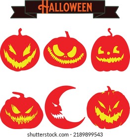 Ponga calabaza en el fondo blanco. Calabaza naranja para tu diseño para la fiesta de Halloween. Ilustración vectorial.