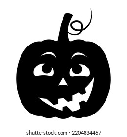 Set pumpkin on white background for the holiday Halloween. Vector illustration.