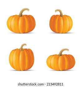 Set Pumpkin vector illustration