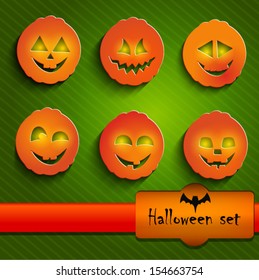 Set pumpkins for Halloween