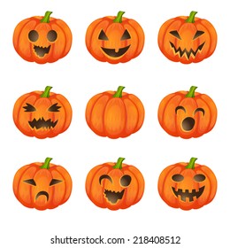 Set pumpkins for Halloween