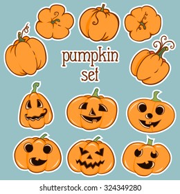 Set pumpkins for Halloween
