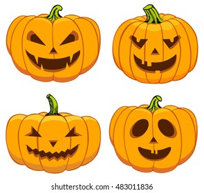 Set pumpkins for Halloween.