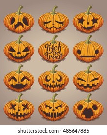 Set pumpkins for Halloween