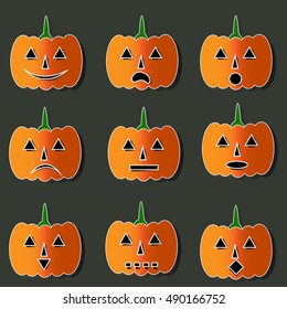 Set pumpkins for Halloween