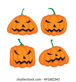 Set pumpkins for Halloween
