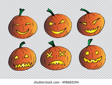 Set pumpkins for Halloween