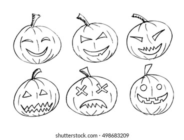 Set pumpkins for Halloween