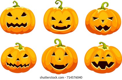 Set pumpkins for Halloween