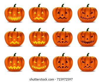 Set pumpkins for Halloween