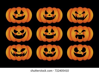 Set pumpkins for Halloween