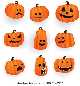 Set Kürbisse der Halloween Collection Unheimlich und lustig