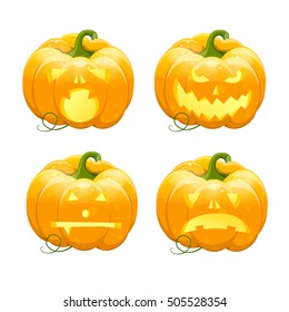 Set pumpkins for Halloween. Emotions Part 2