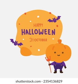 conjunto de calabazas para Halloween. Calabaza divertida con antecedentes de Halloween