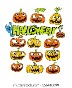 Set pumpkins and more for Halloween day