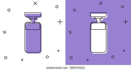 Set Punching bag icon isolated on white and purple background.  Vector