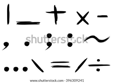 Set of punctuation marks