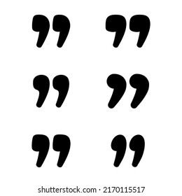 Set Of Punctuation Marks. Quote Marks Icon Set. Vector Illustration Of Punctuation Marks.