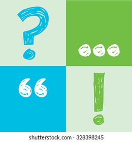 Set of punctuation marks vector.