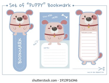 set animals bookmark print cut cute stock vector royalty free 1916498525