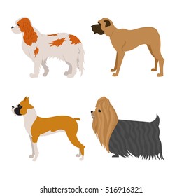 Set of purebred dogs