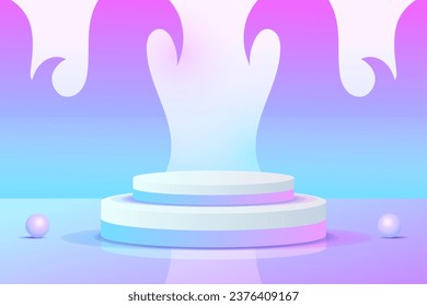 Fijar el color de gradiente del cilindro de objeto 3d color violeta azul violeta peatonal color de pantalla mínimo escena