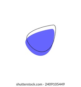 set of purple color blobs with circles blob