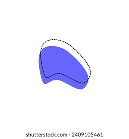 set of purple color blobs with circles blob