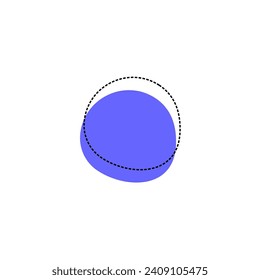 set of purple color blobs with circles blob