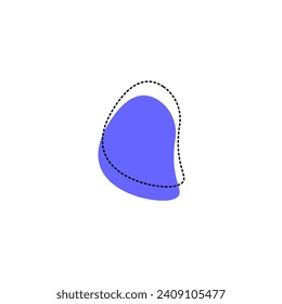 set of purple color blobs with circles blob