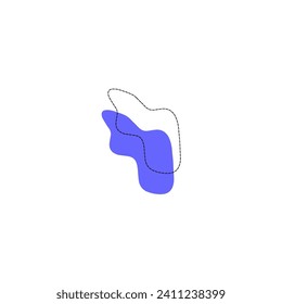 set of purple colored blobs with lines background