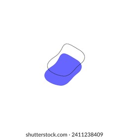set of purple colored blobs with lines background