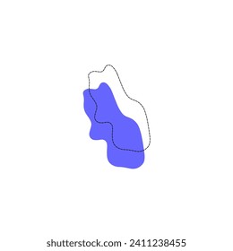 set of purple colored blobs with lines background