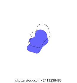 set of purple colored blobs with lines background