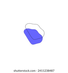 set of purple colored blobs with lines background