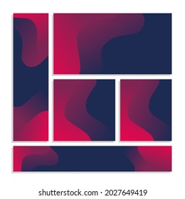 Set of purple fluid ads template. Perfect to music event, etc.
