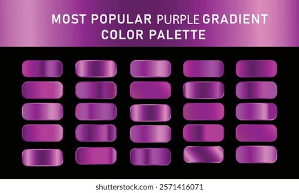 Set of Purple Gradients Background, Abstract Purple Gradient Collection Background Vector