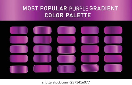 Set of Purple Gradients Background, Abstract Purple Gradient Collection Background Vector