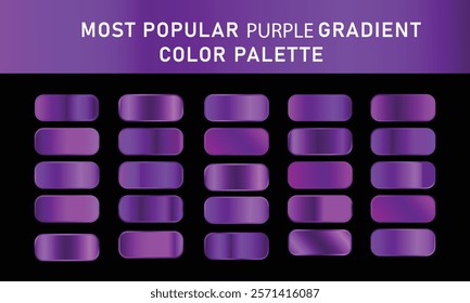 Set of Purple Gradients Background, Abstract Purple Gradient Collection Background Vector