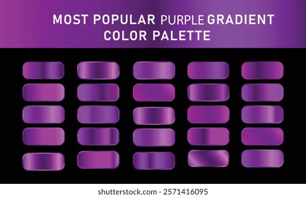 Set of Purple Gradients Background, Abstract Purple Gradient Collection Background Vector