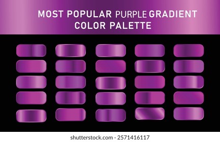 Set of Purple Gradients Background, Abstract Purple Gradient Collection Background Vector
