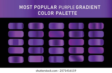 Set of Purple Gradients Background, Abstract Purple Gradient Collection Background Vector