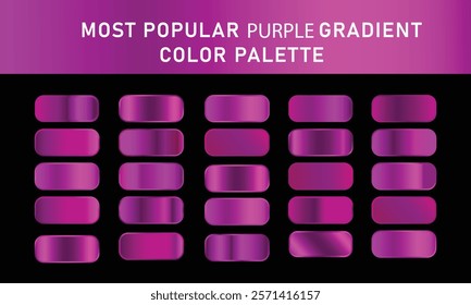Set of Purple Gradients Background, Abstract Purple Gradient Collection Background Vector